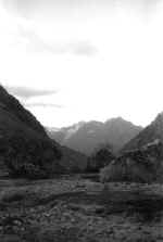 Base camp, looking down the valley.