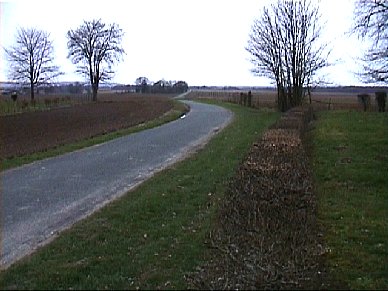 The Roman road looking West